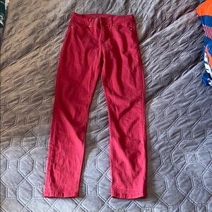 Maroon skinny jeans